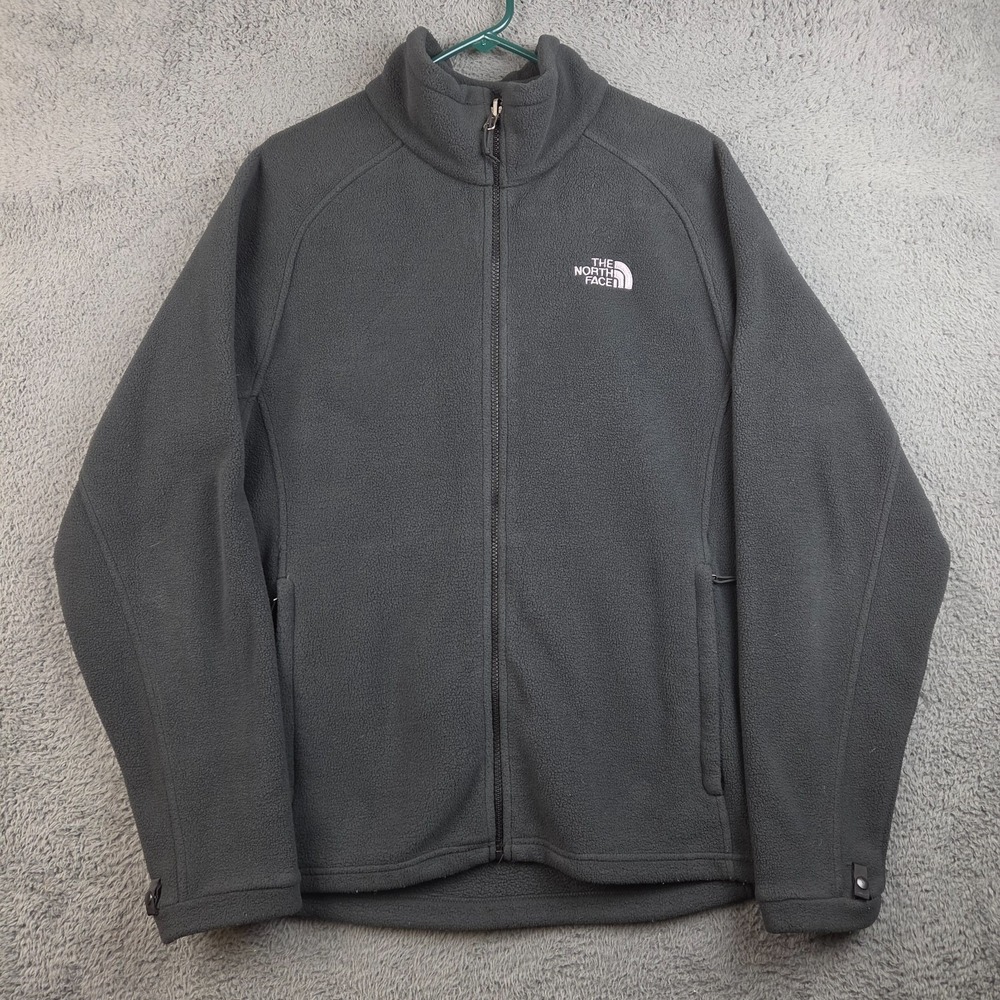 The North Face Jacket‎ Mens Large Full Zip Fleece Mock Neck Black Outdoor Hiking